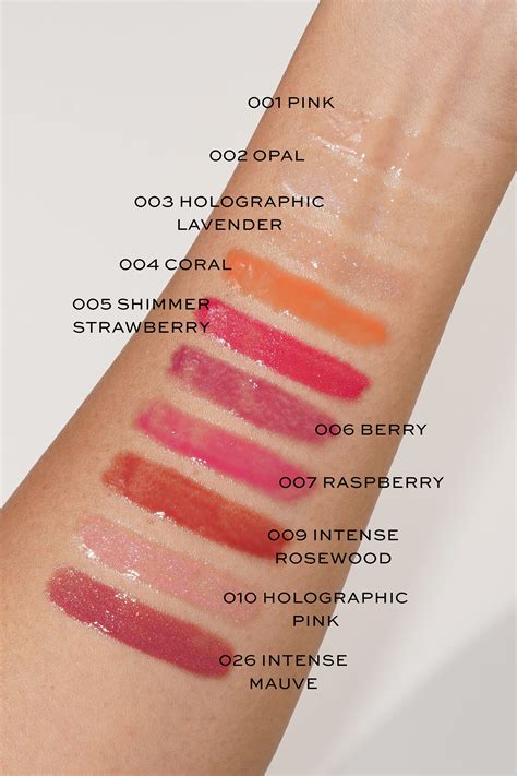 dior lip glow tint|dior lip gloss color chart.